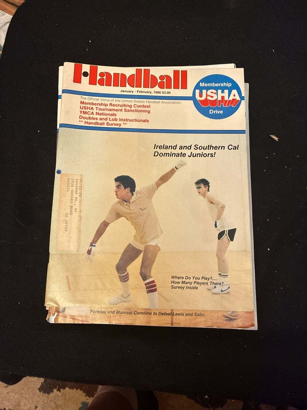 Handball Magazine, January-February 1986 issue, Official Voice of the United Sta